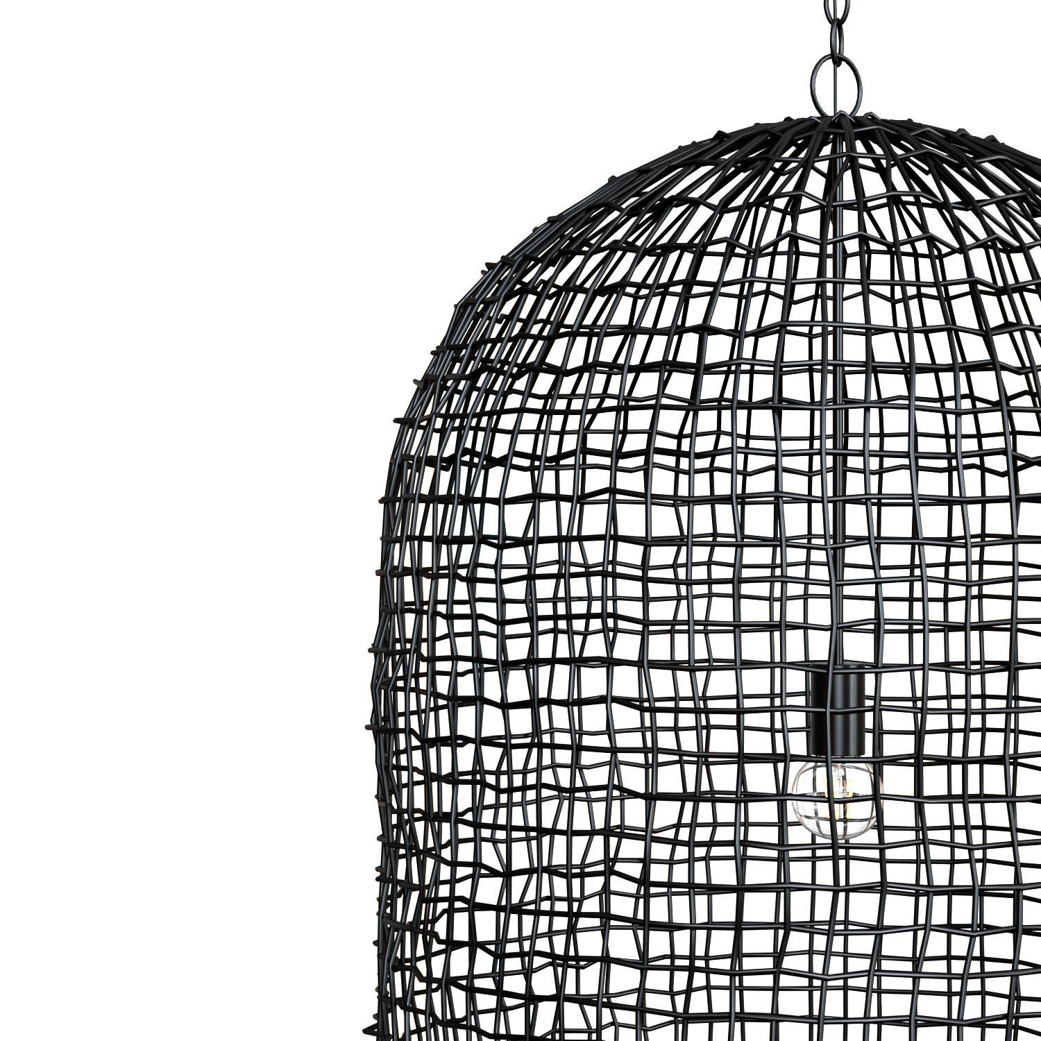 Effie Rattan Chandelier 3D model_4