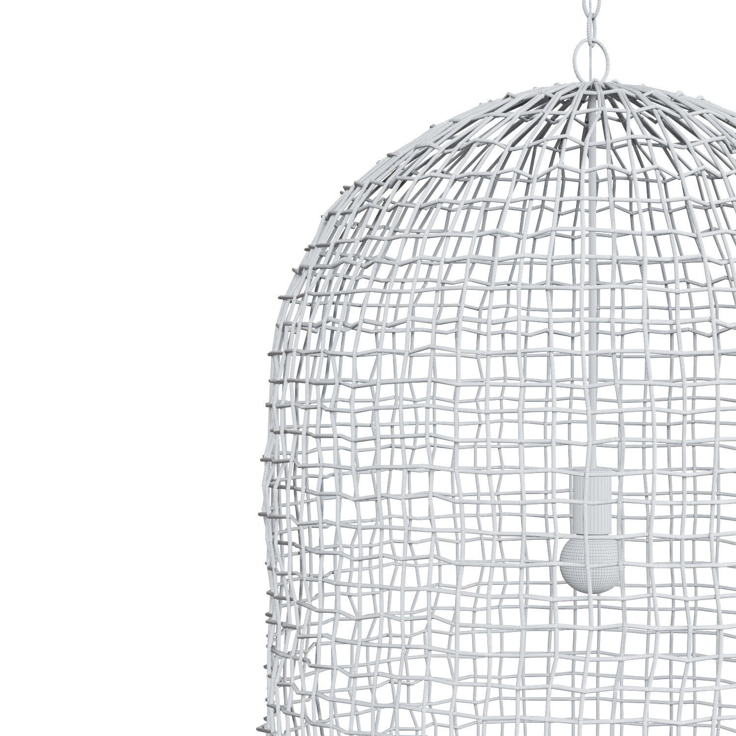 Effie Rattan Chandelier 3D model_5