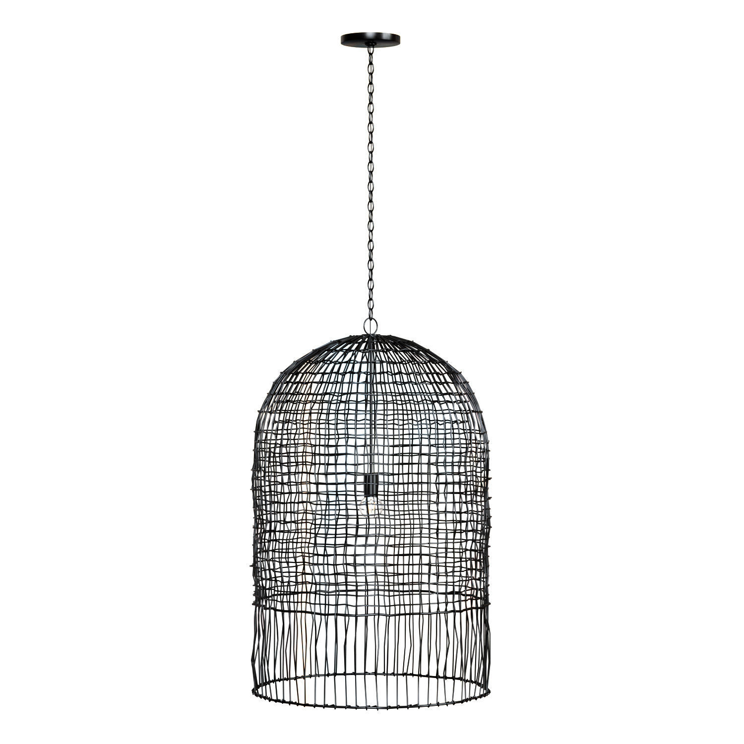 Effie Rattan Chandelier 3D model_3