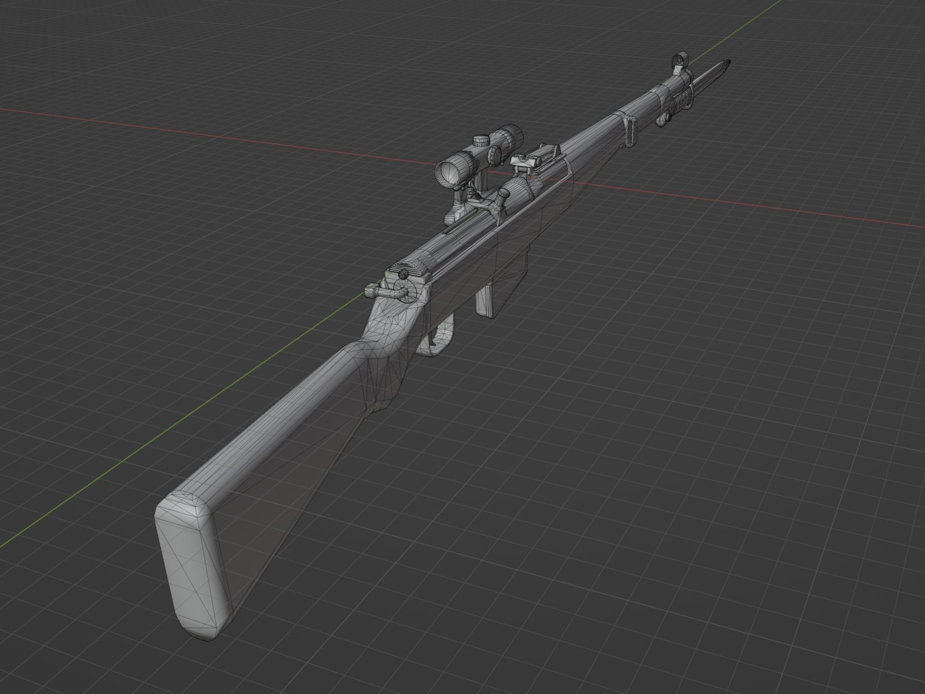 Gewehr 41 Low-poly 3D model_6