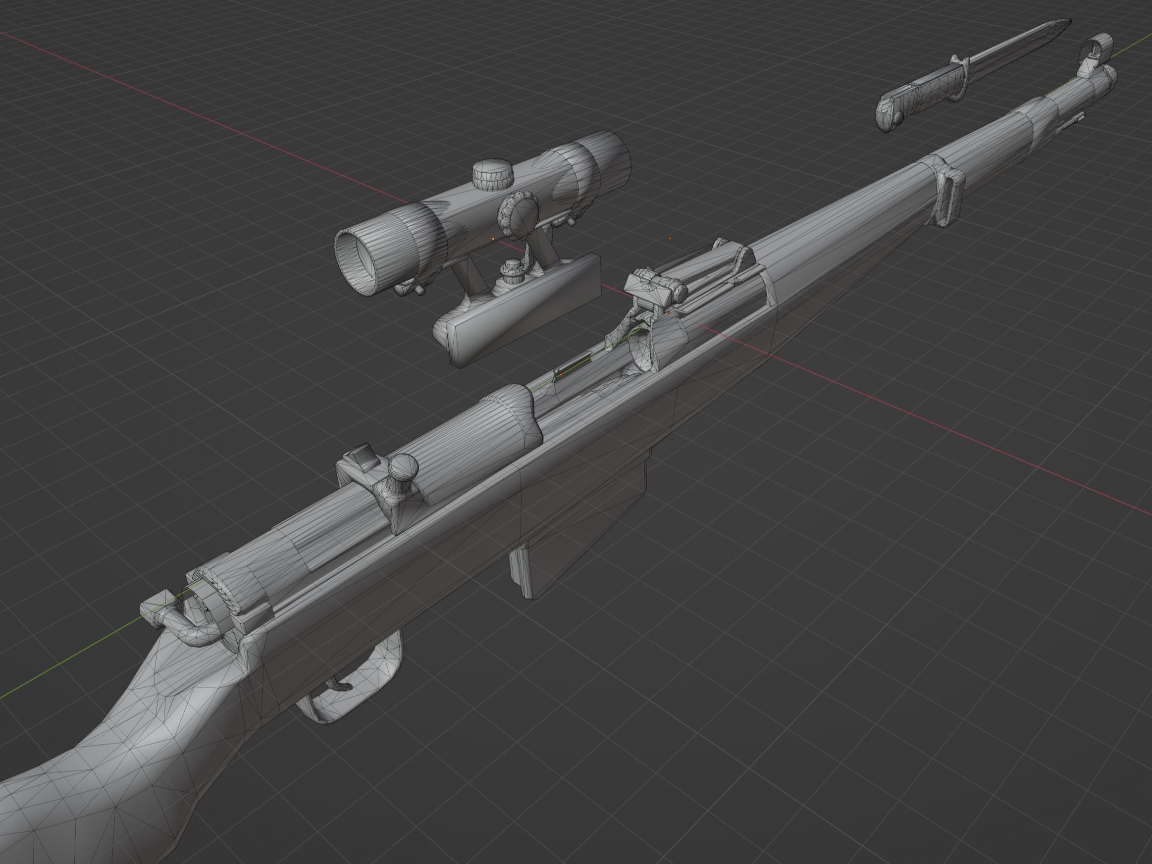 Gewehr 41 Low-poly 3D model_10