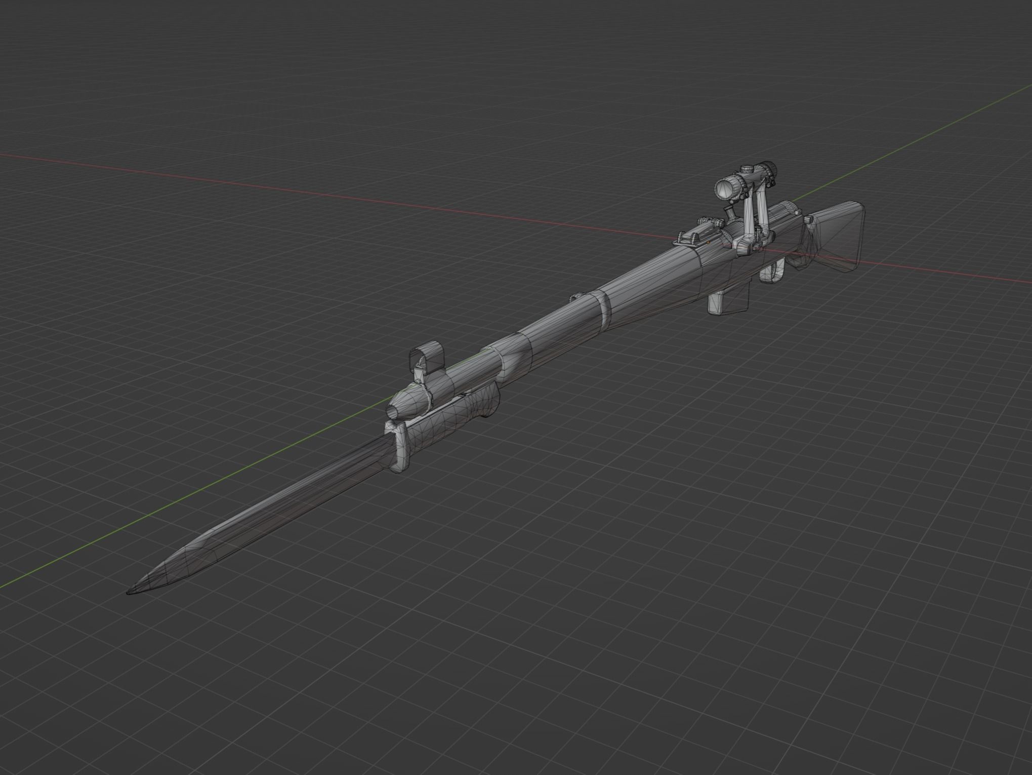 Gewehr 41 Low-poly 3D model_2