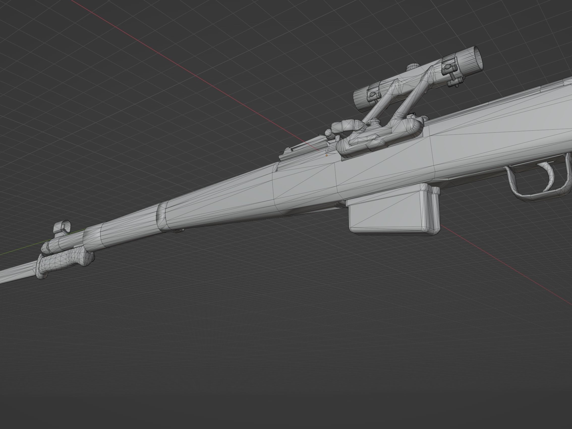 Gewehr 41 Low-poly 3D model_9