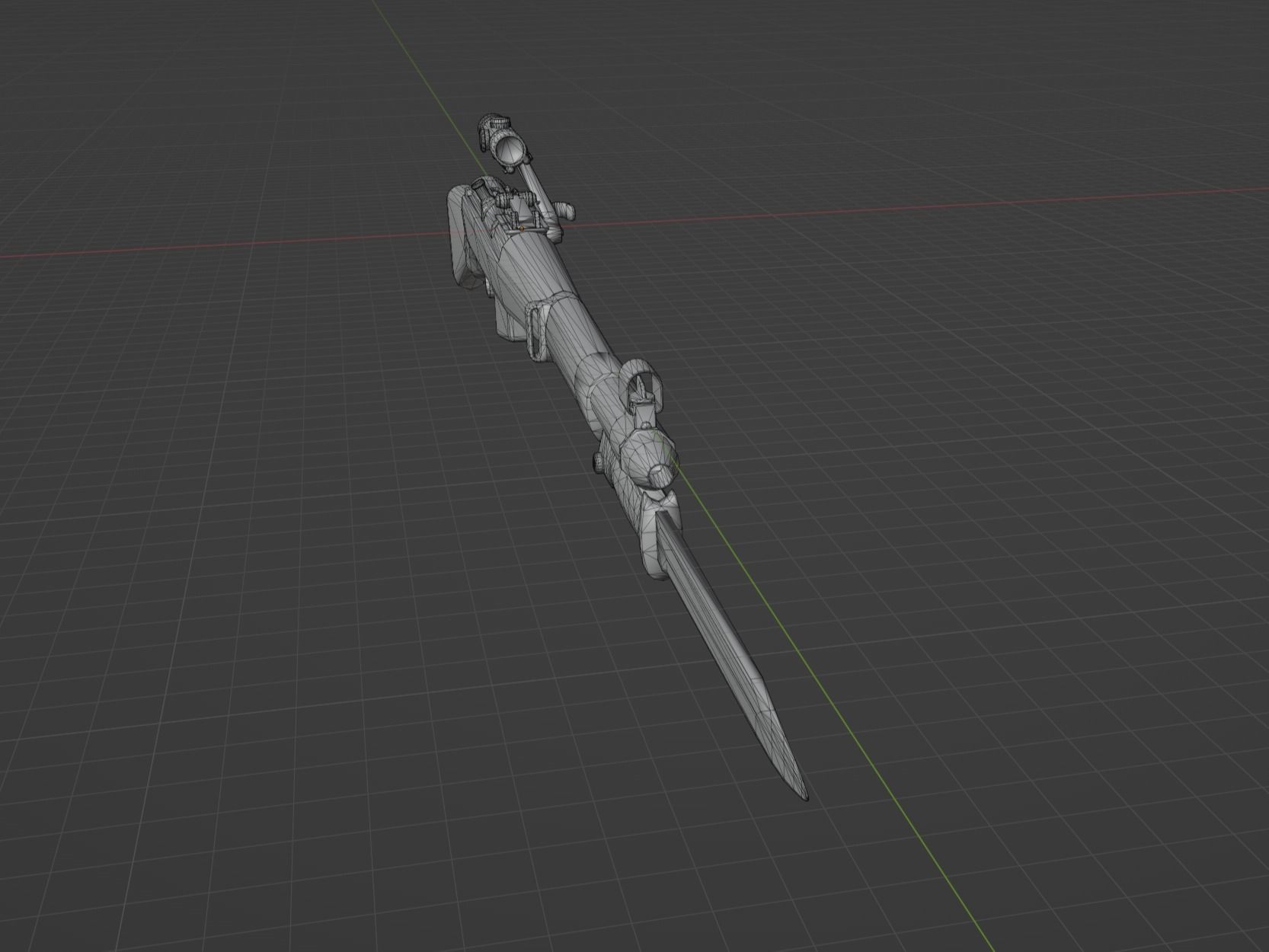 Gewehr 41 Low-poly 3D model_1