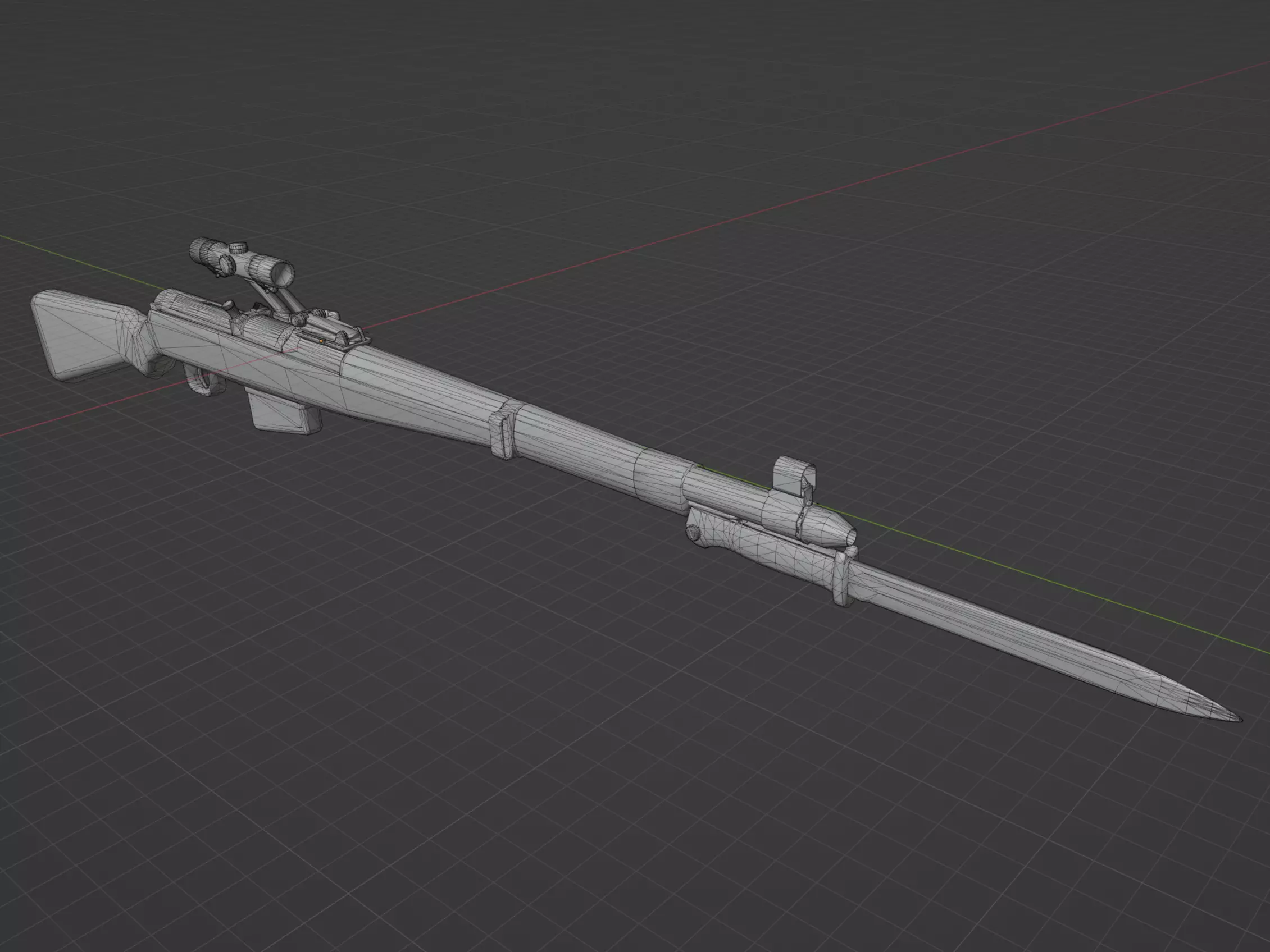Gewehr 41 Low-poly 3D model_0