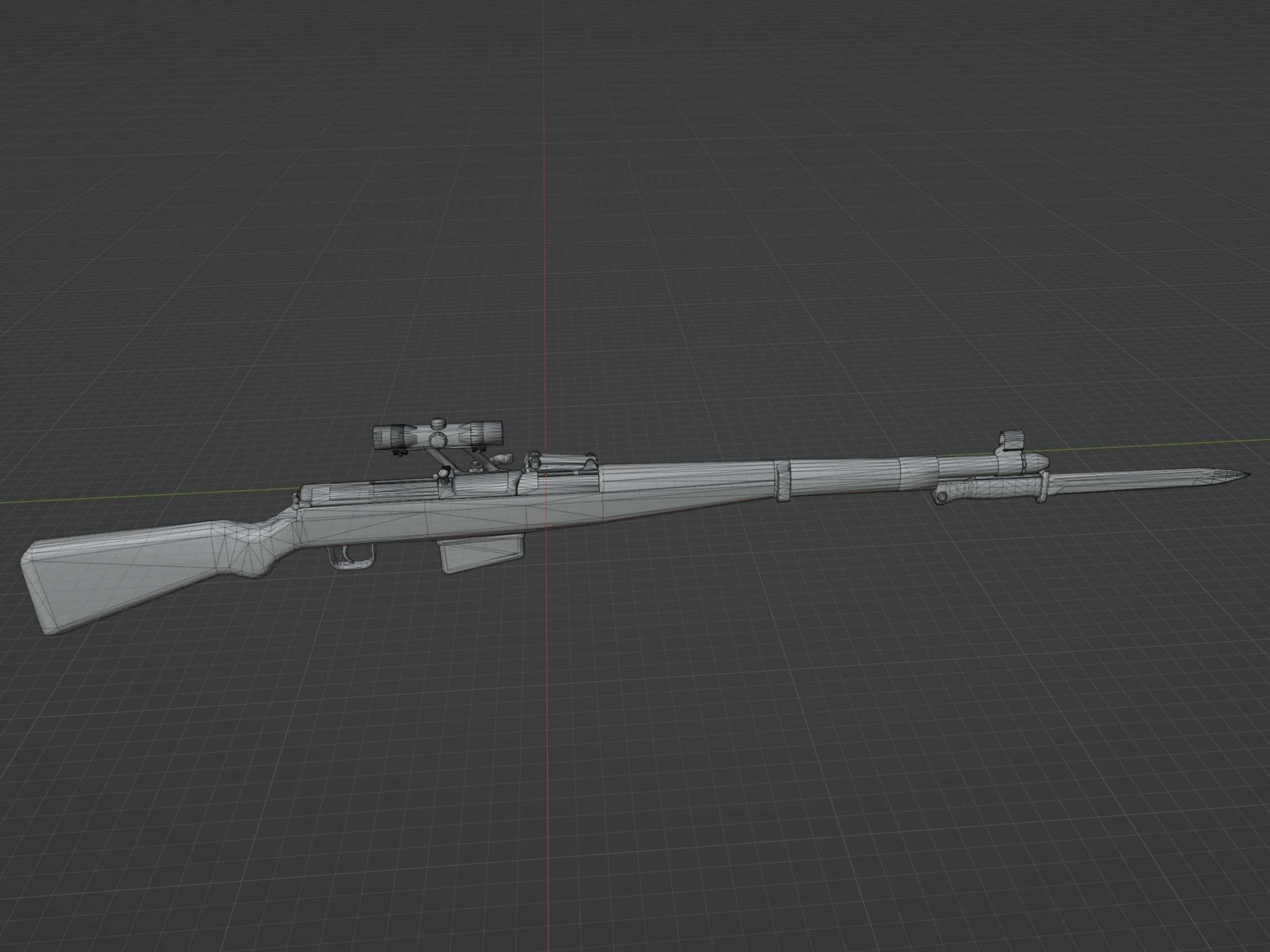 Gewehr 41 Low-poly 3D model_7