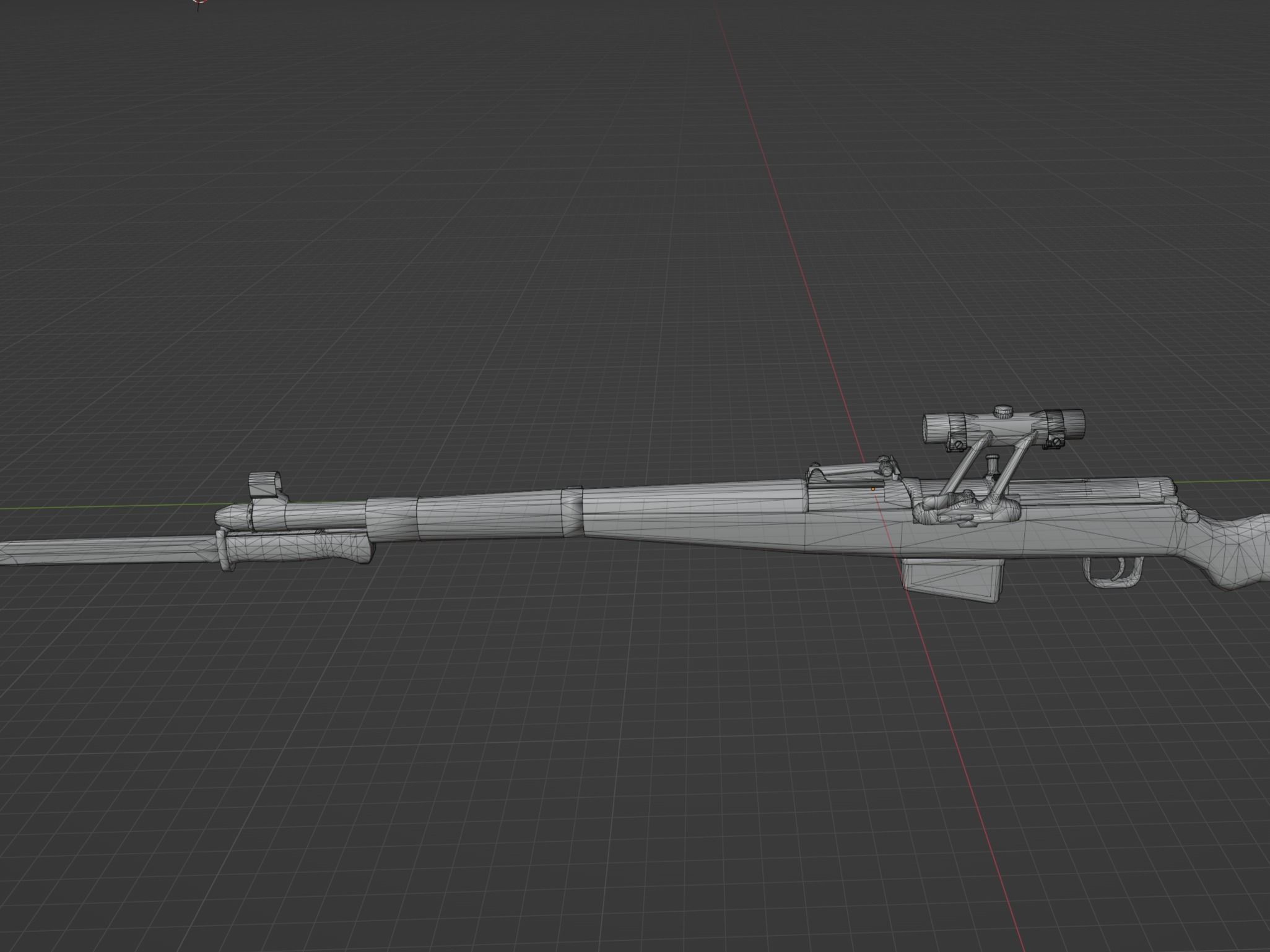 Gewehr 41 Low-poly 3D model_3