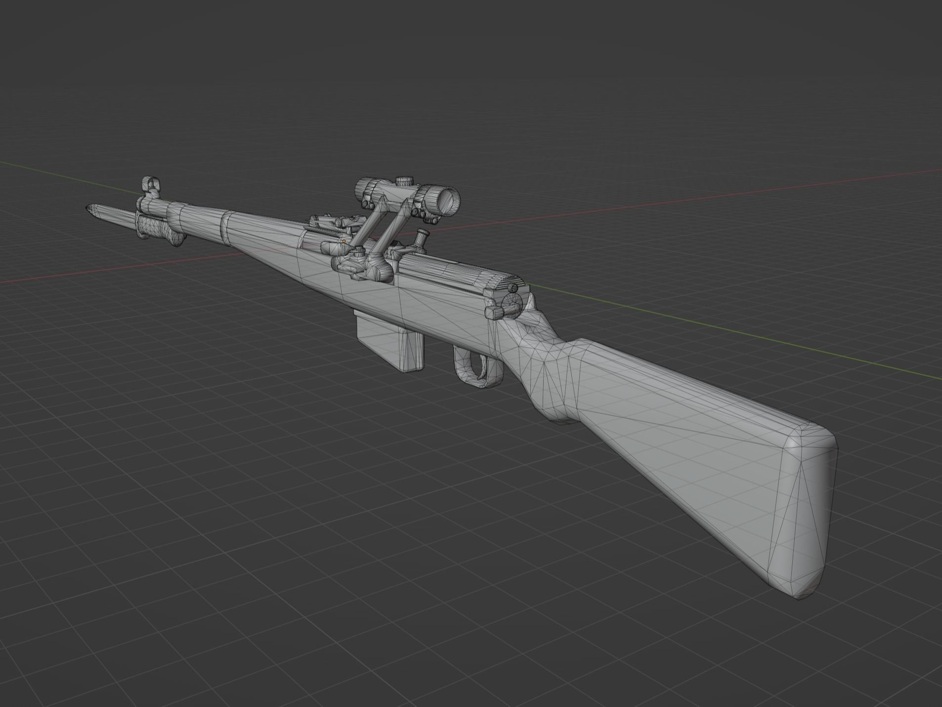 Gewehr 41 Low-poly 3D model_4