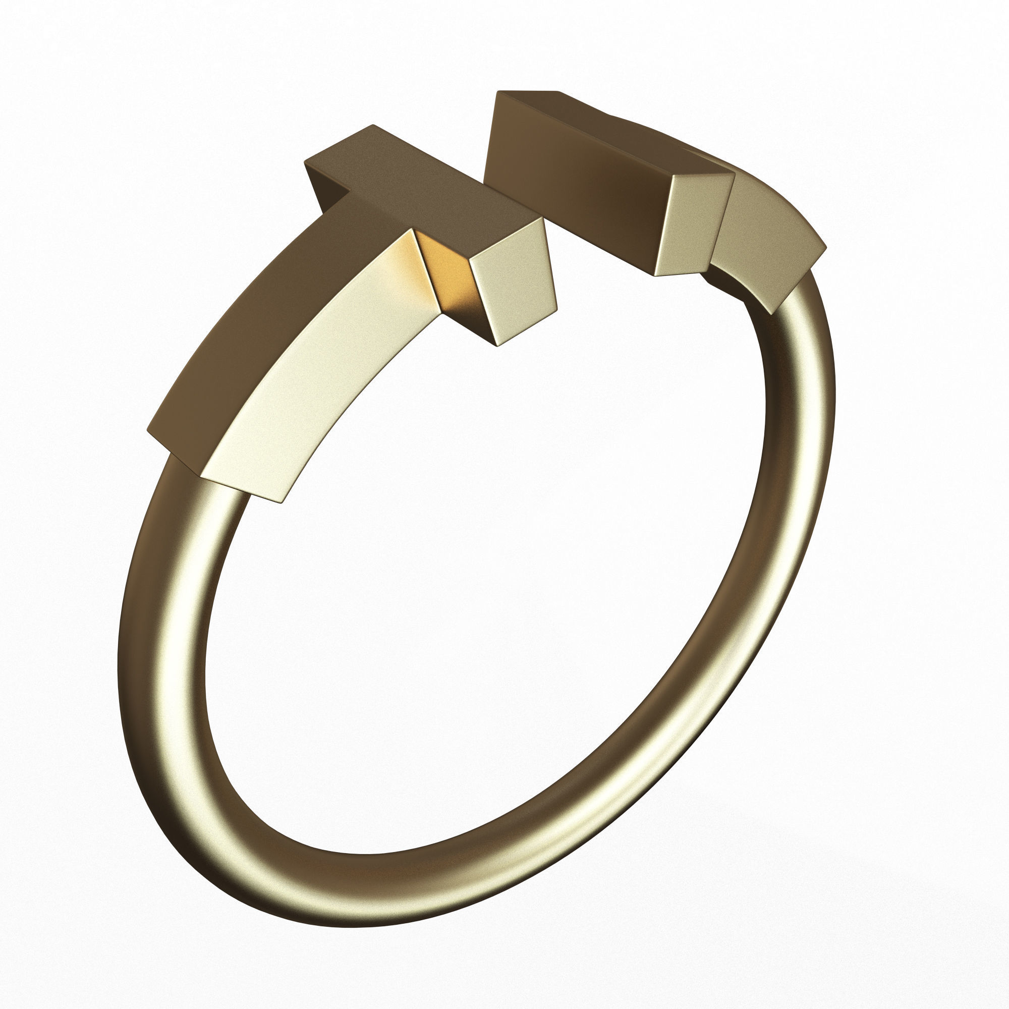 Jewellery Ring 014 Gold Low-poly 3D model_5