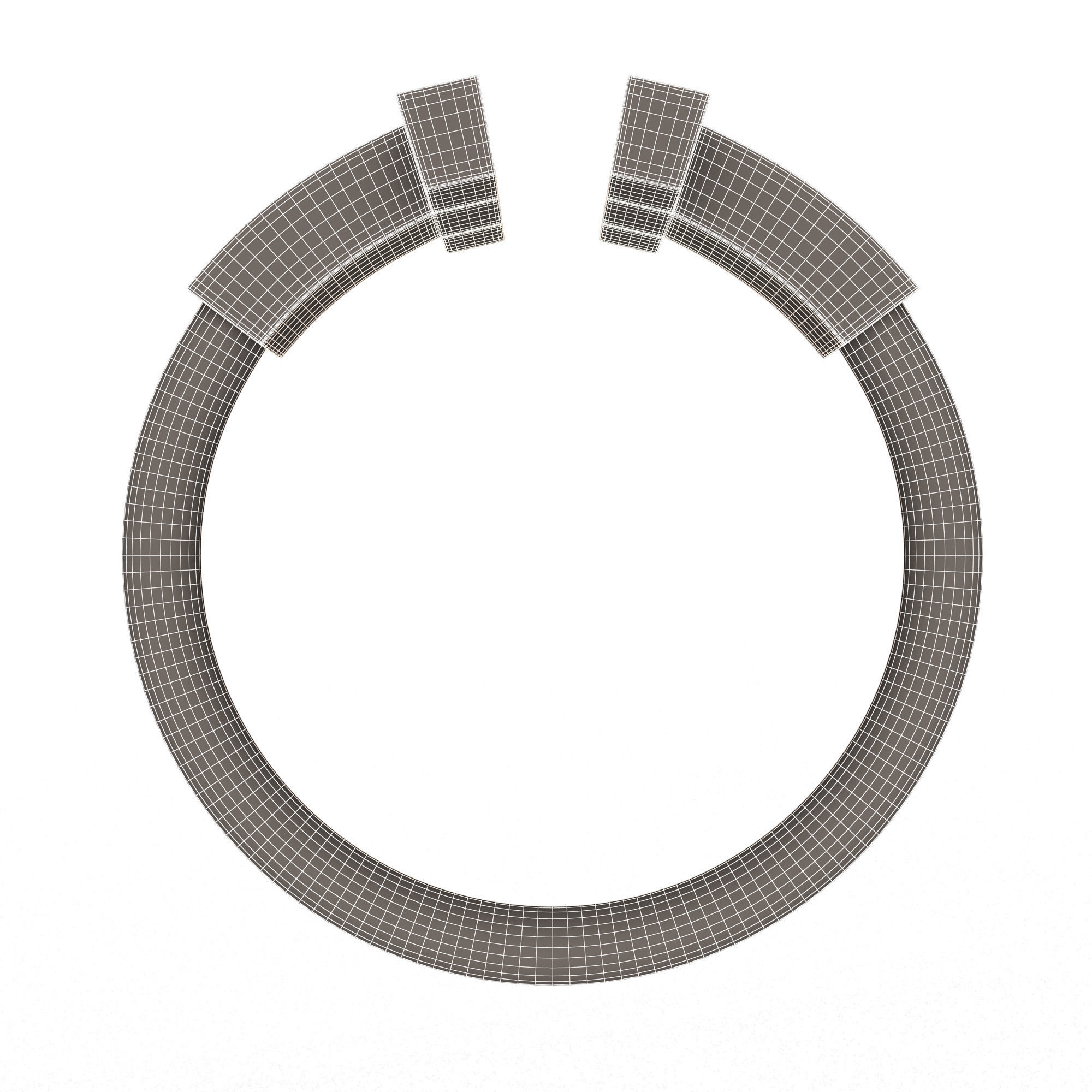 Jewellery Ring 014 Gold Low-poly 3D model_6