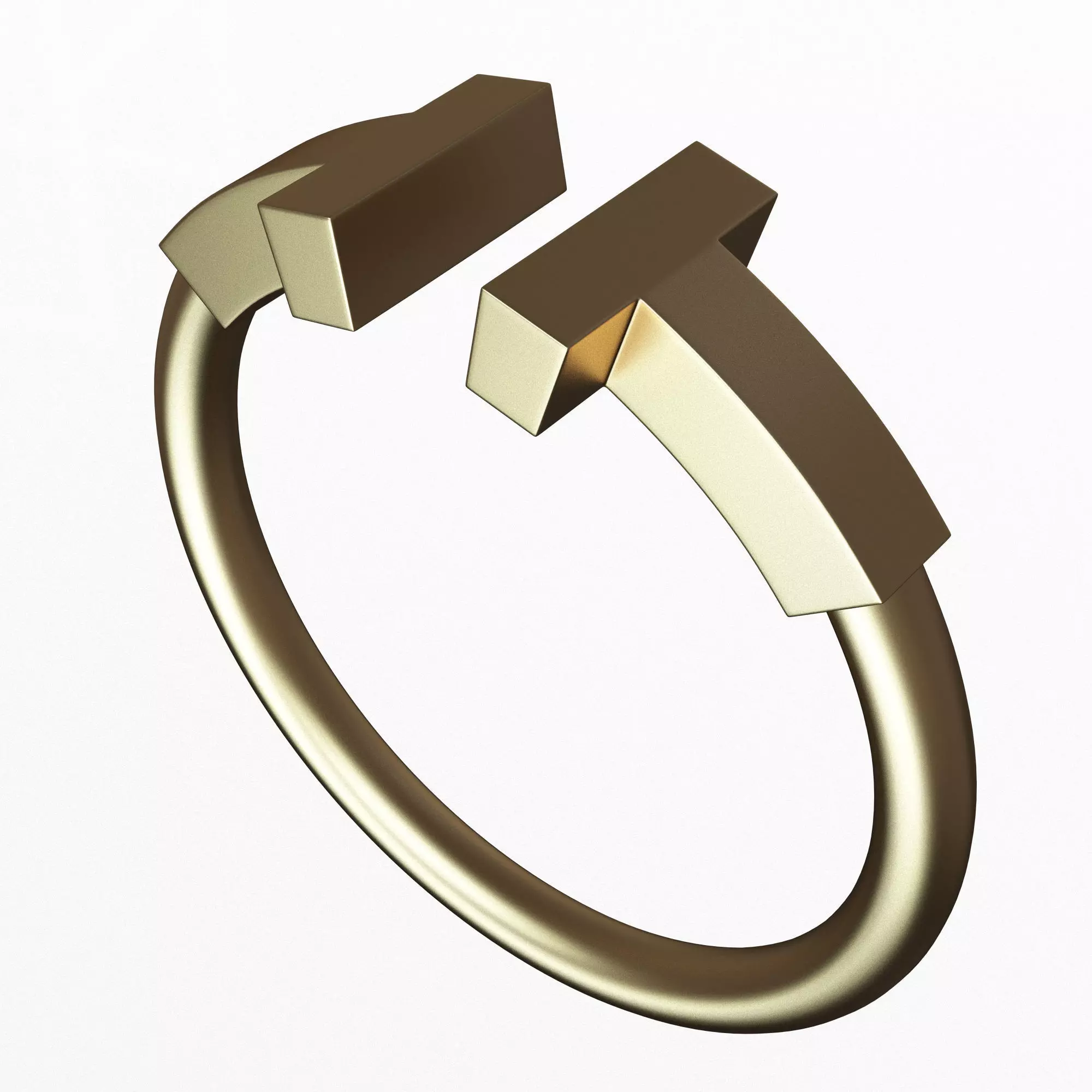Jewellery Ring 014 Gold Low-poly 3D model_0