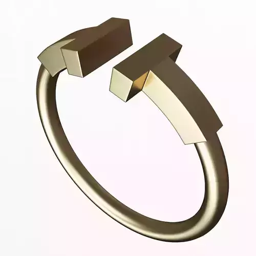 Jewellery Ring 014 Gold Low-poly 3D model