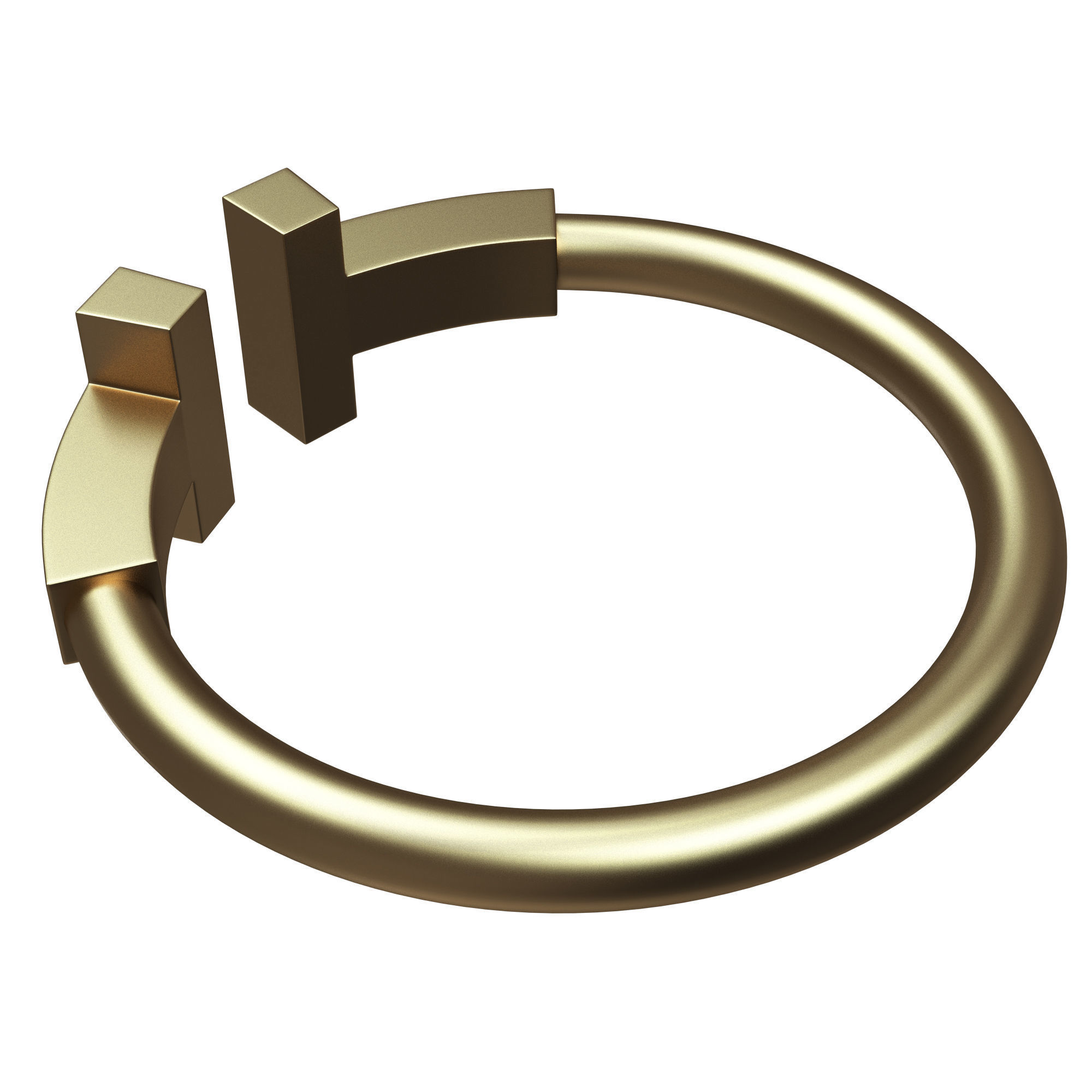 Jewellery Ring 014 Gold Low-poly 3D model_3