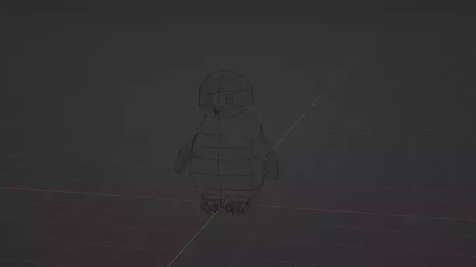 Cute low-poly 3d model