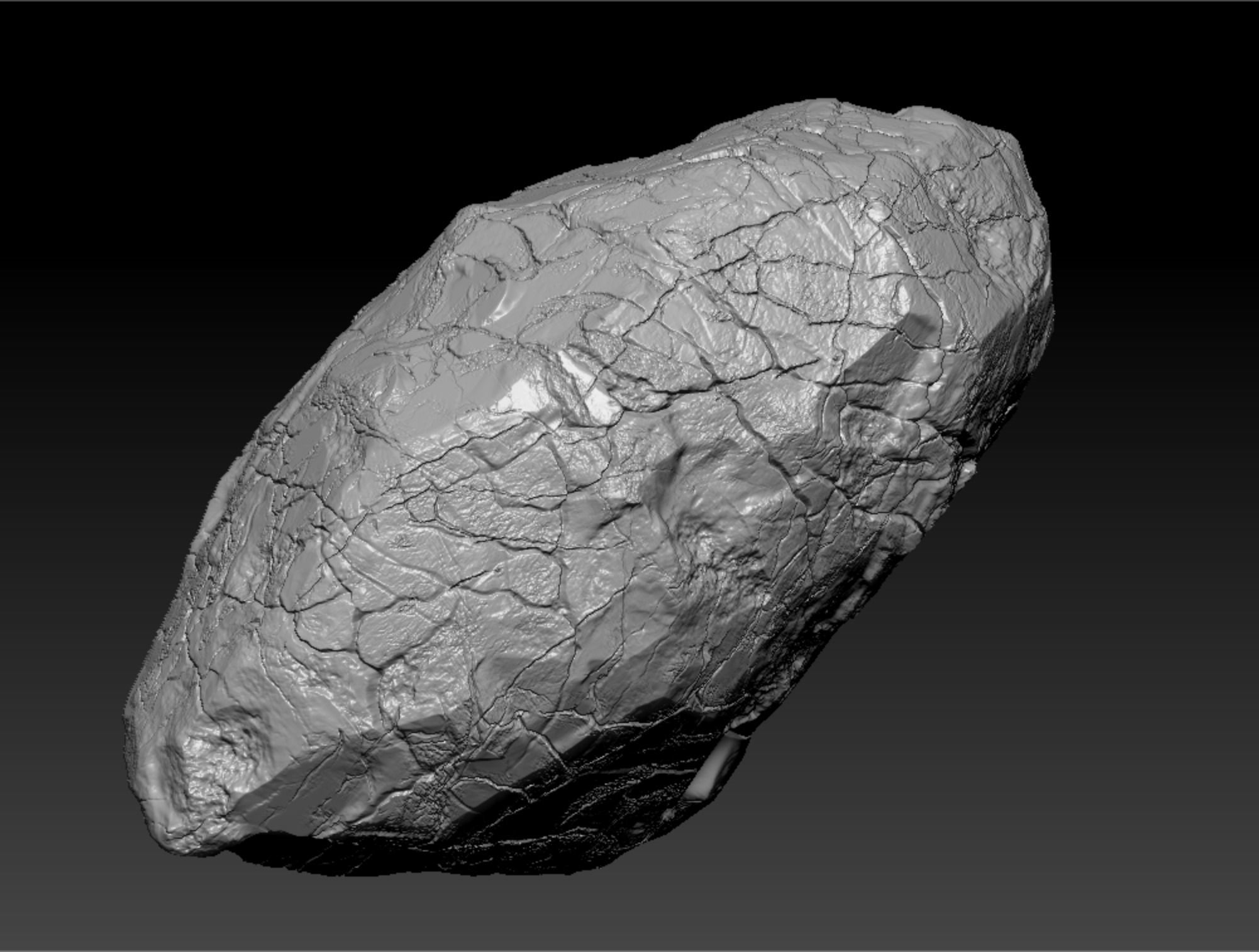 Secret Rock hiding small stuff 3D print model_3