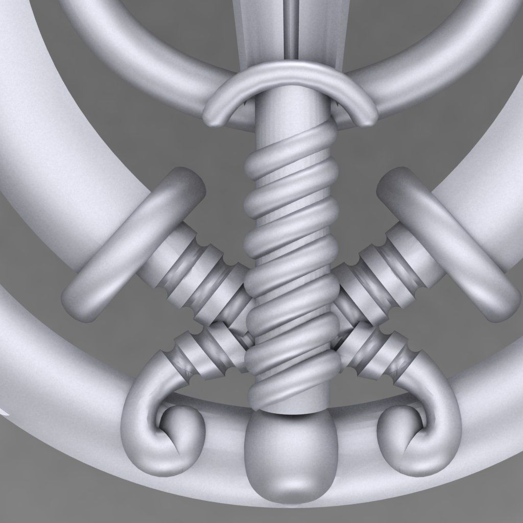 SWORD PENDANT 3D print model_3