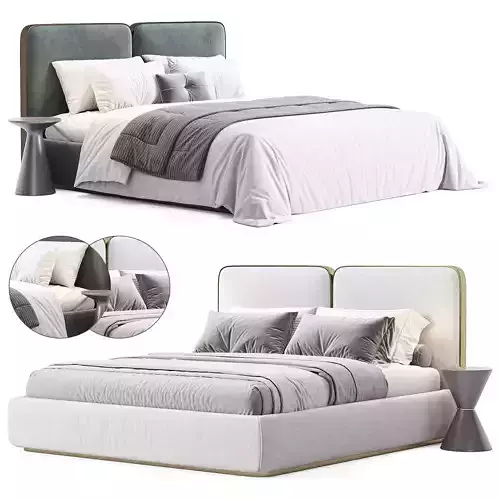 Gem Upholstered King Queen Bed
