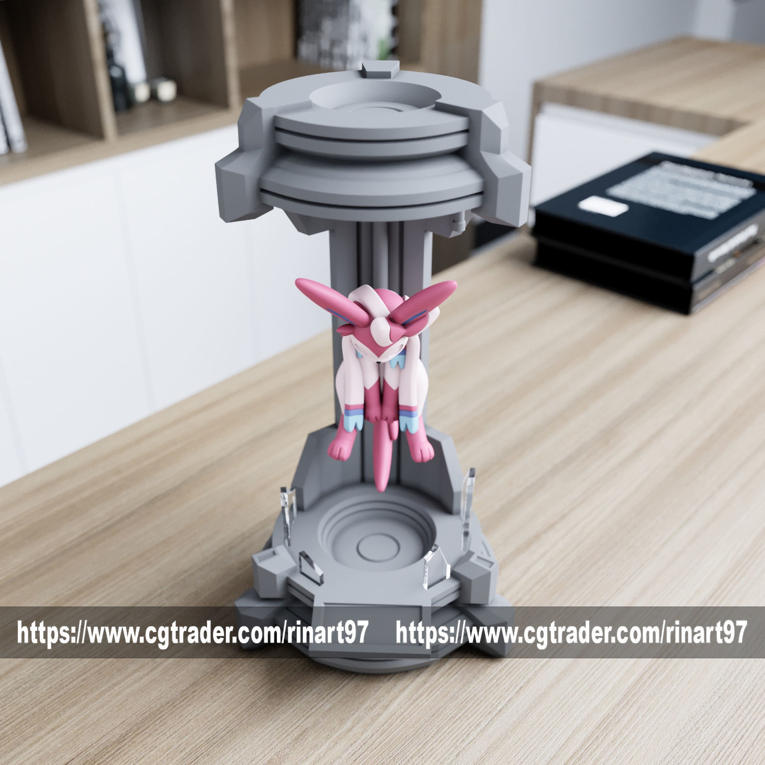 Sysveon in the lab from pokemon 3D print model_9