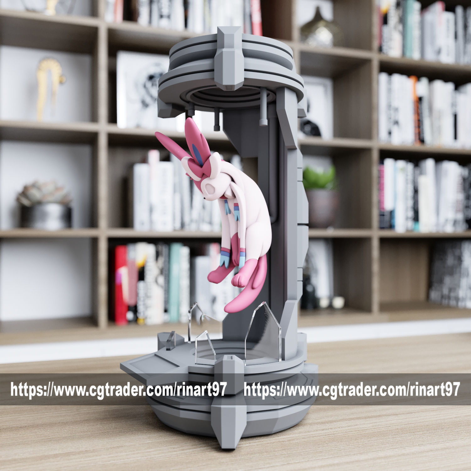 Sysveon in the lab from pokemon 3D print model_6