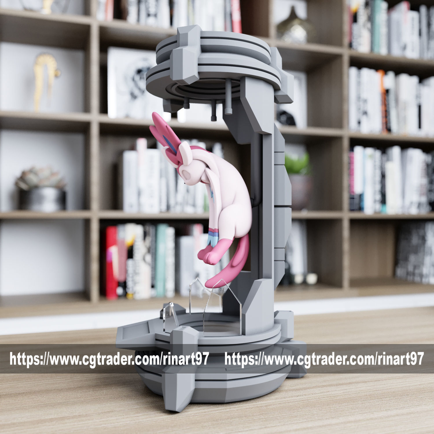 Sysveon in the lab from pokemon 3D print model_7
