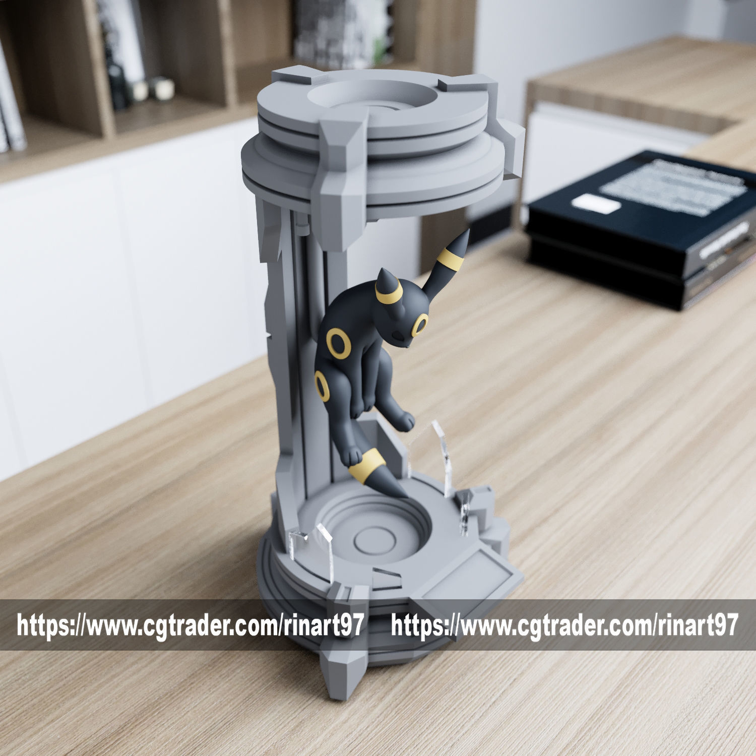 Umbreon in the lab from pokemon 3D print model_8