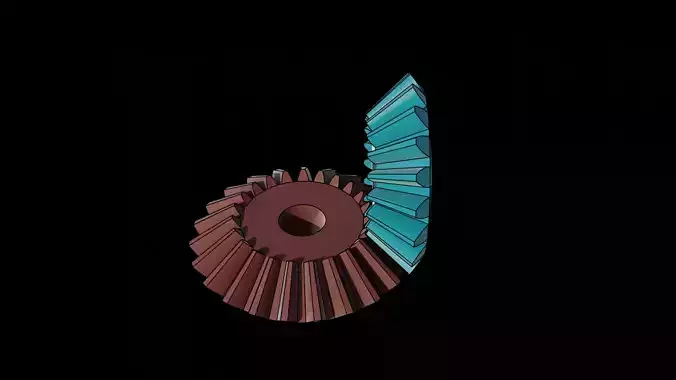 Animated Gears 2 3D model