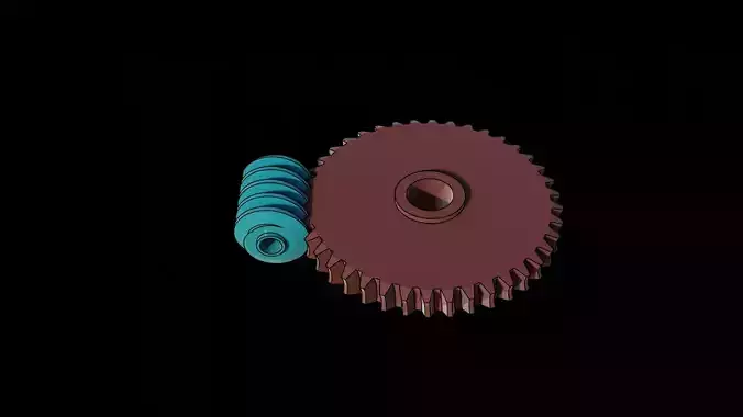 Animated Gears 3 3D model