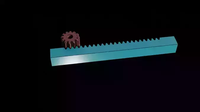 Animated Gears 7 3D model