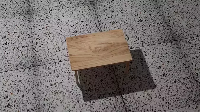 wooden tea stall table