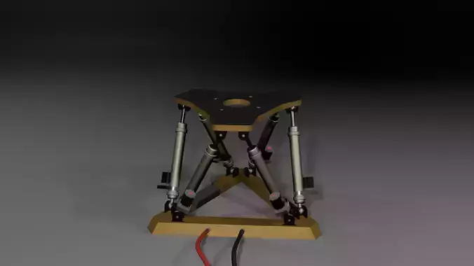 Hexapod Robotic Platform also known as Gough-Stewart platform 3D model