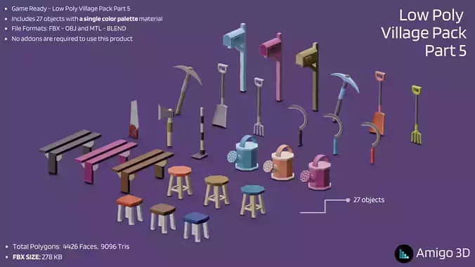Low Poly Village Pack - Part 5