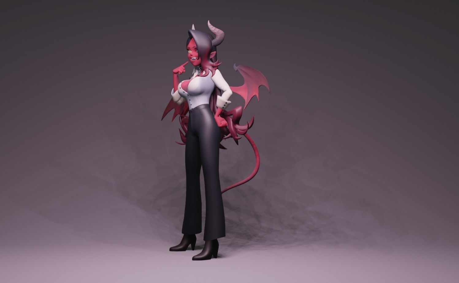 Anime Character - Unique Demon Girl 3D model | CGTrader