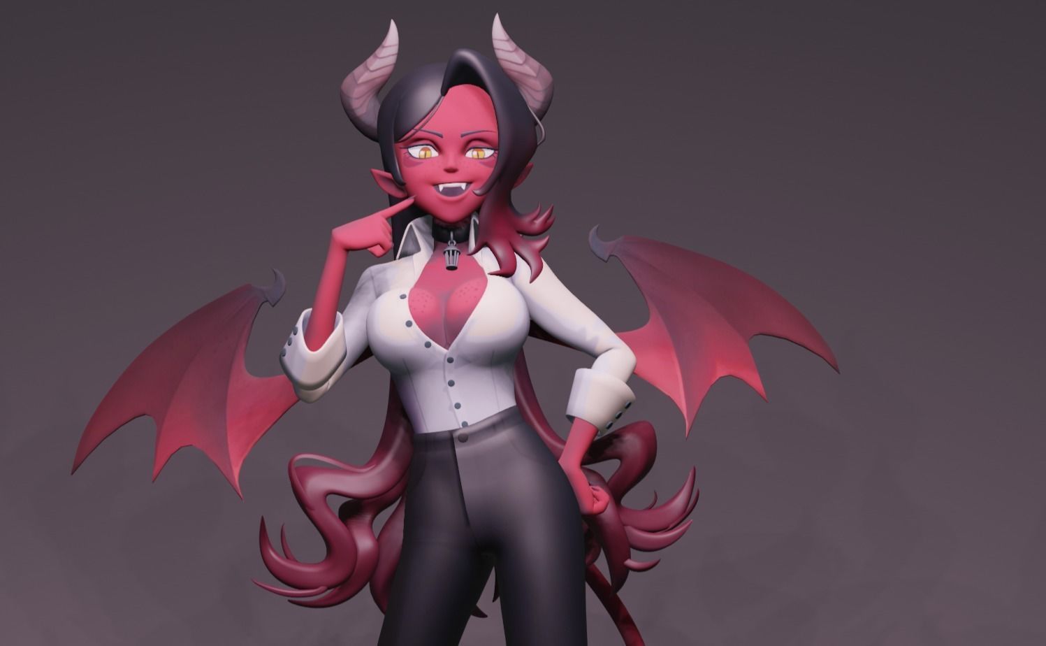 Anime Character - Unique Demon Girl 3D model | CGTrader