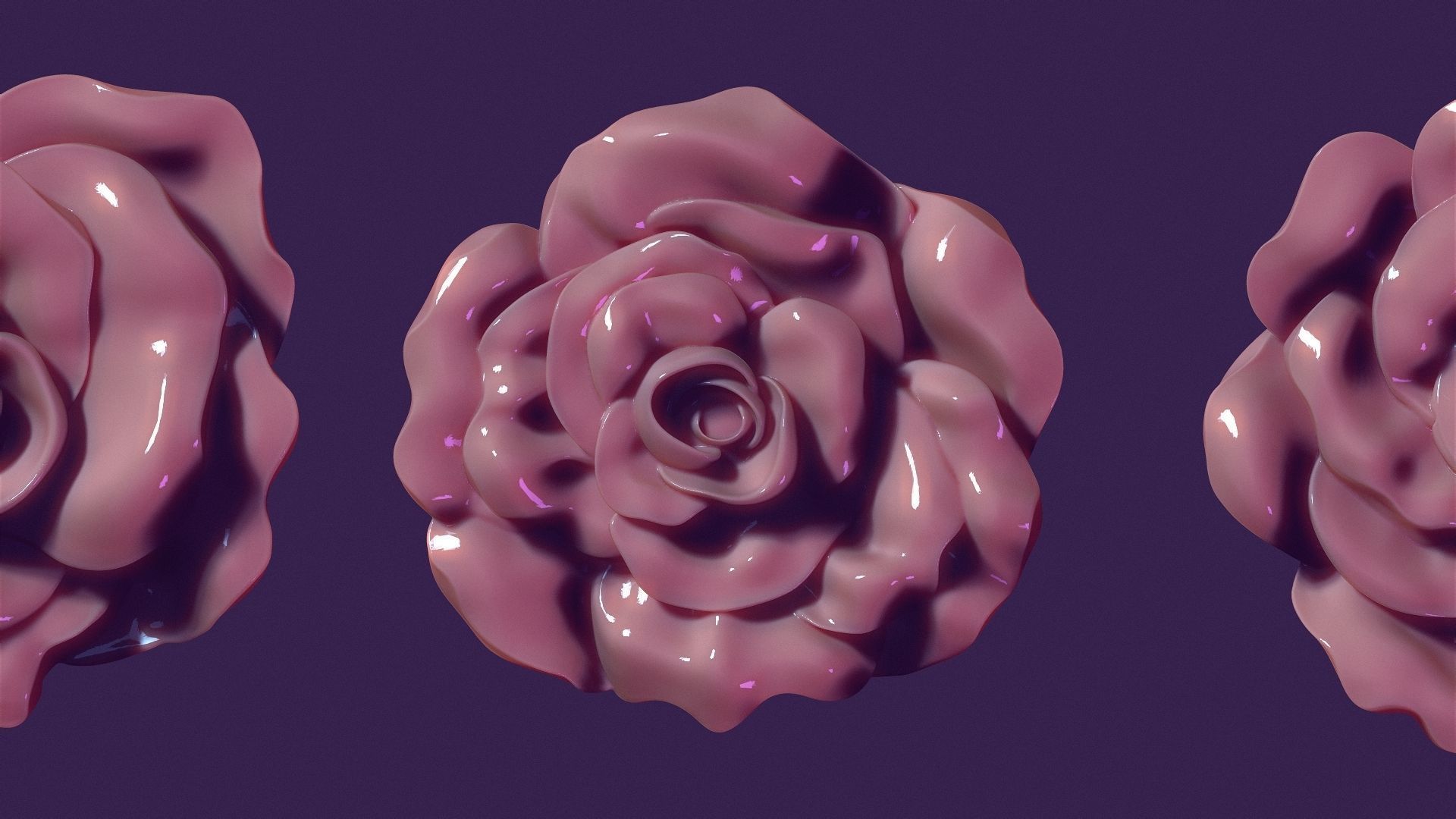 rose flowers for casting and hand decoration 3D print model_2