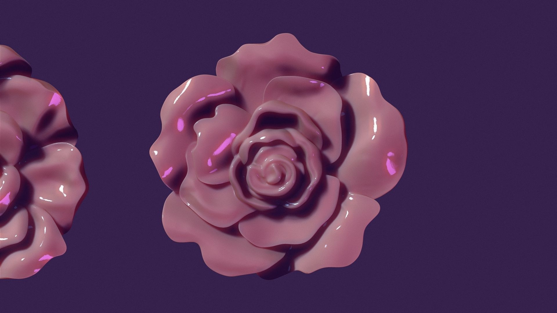 rose flowers for casting and hand decoration 3D print model_8