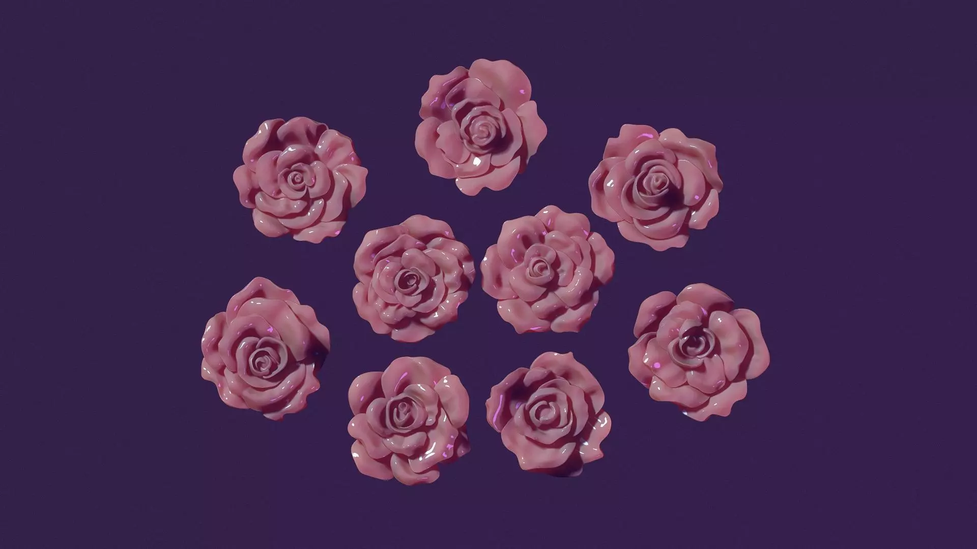 rose flowers for casting and hand decoration 3D print model_0