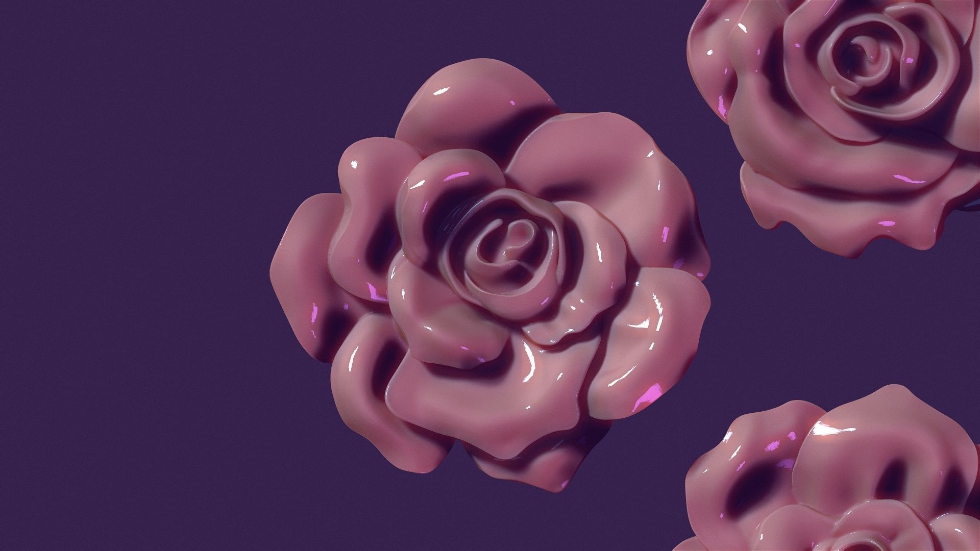 rose flowers for casting and hand decoration 3D print model_6