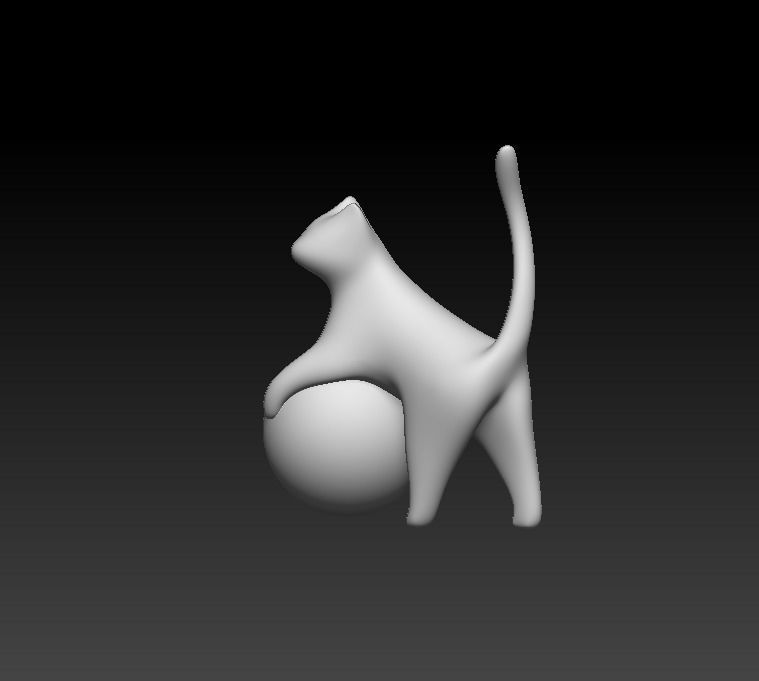 Stylized Cat - n4 3D model_3