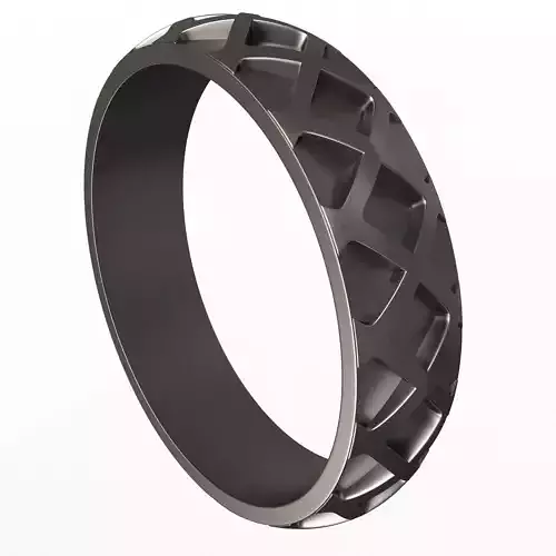 Jewellery Ring 016 Chrome Low-poly 3D model