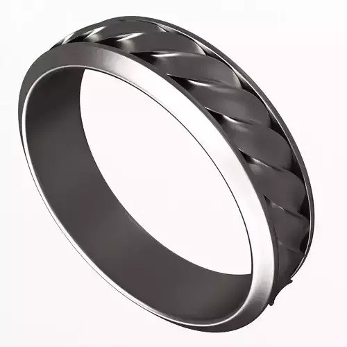Jewellery Ring 017 Chrome Low-poly 3D model