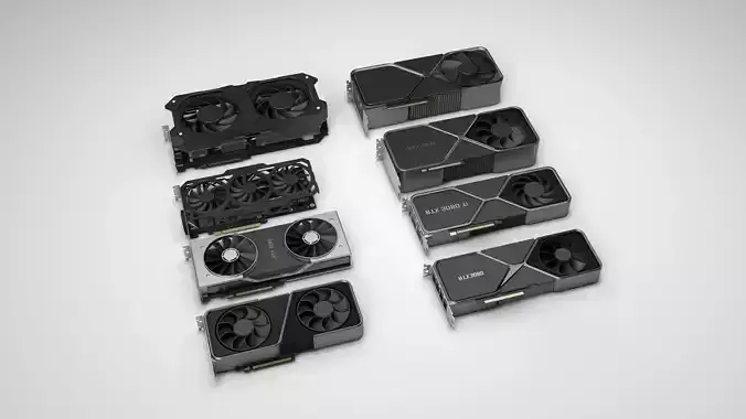 graphics card 3D model