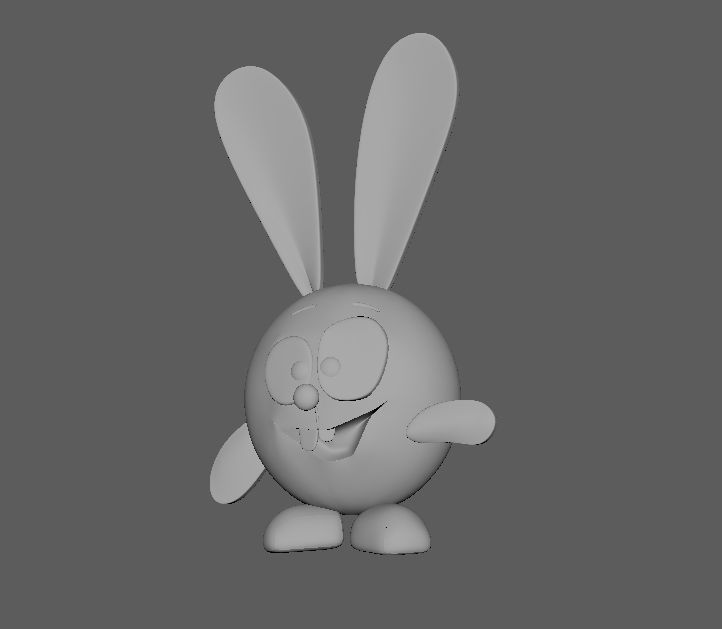 Rabbit Toy Low-poly 3D model_2