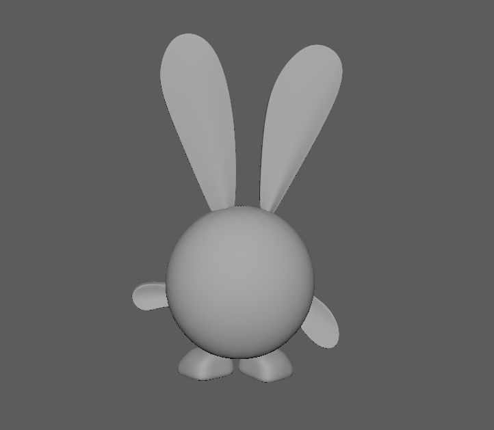 Rabbit Toy Low-poly 3D model_3