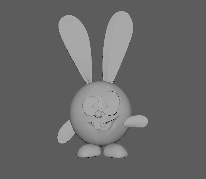 Rabbit Toy Low-poly 3D model_0