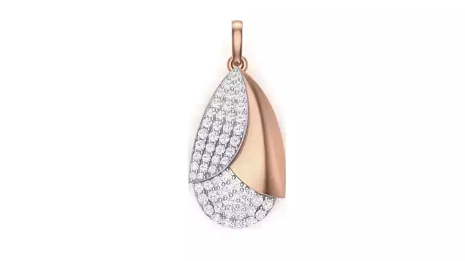 Women Diamond Pendant stl renders details