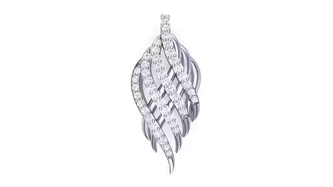 Women Diamond Pendant stl renders details