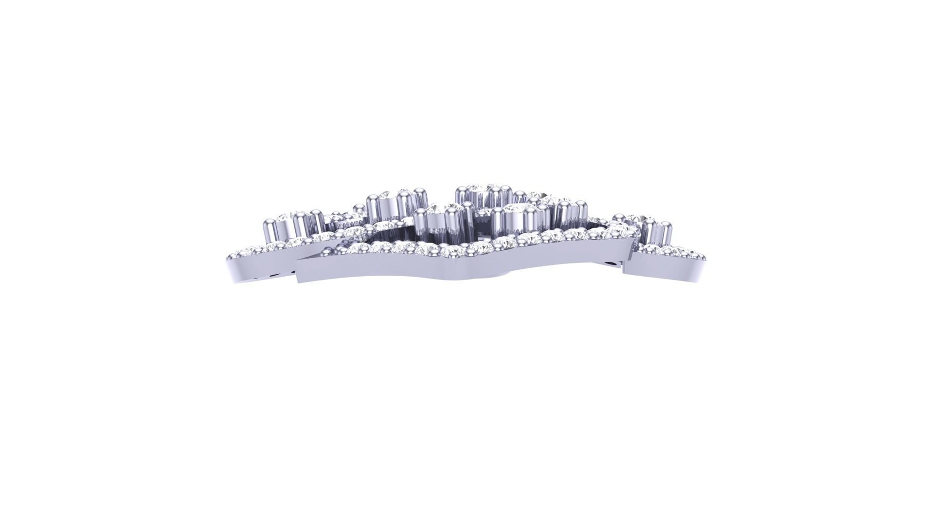 Women Heart Love Diamond Pendant stl renders details 3D print model_6