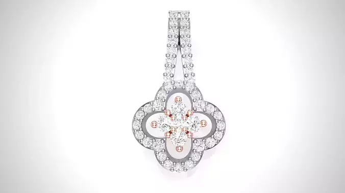 Women Diamond Pendant stl renders details