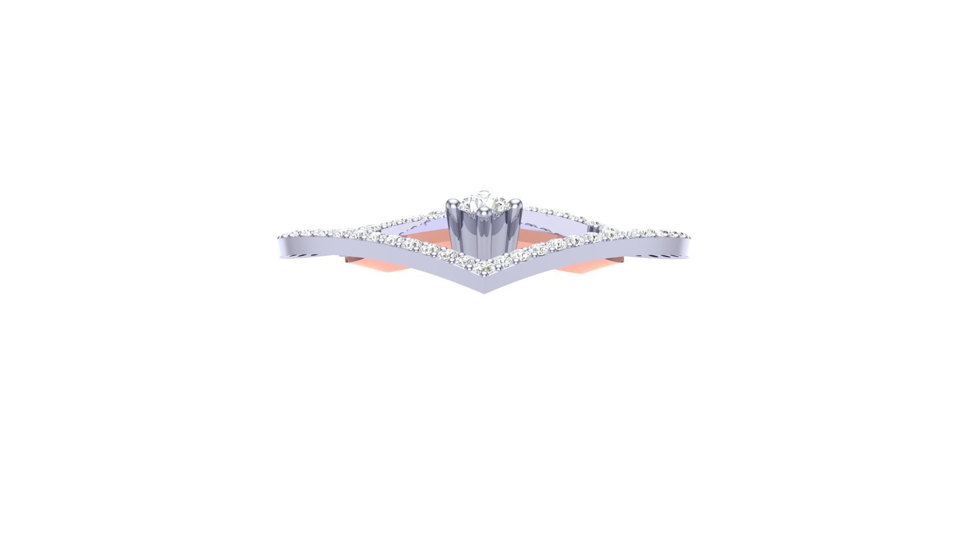 Women Diamond Heart Love Valentine Pendant stl renders details 3D print model_5