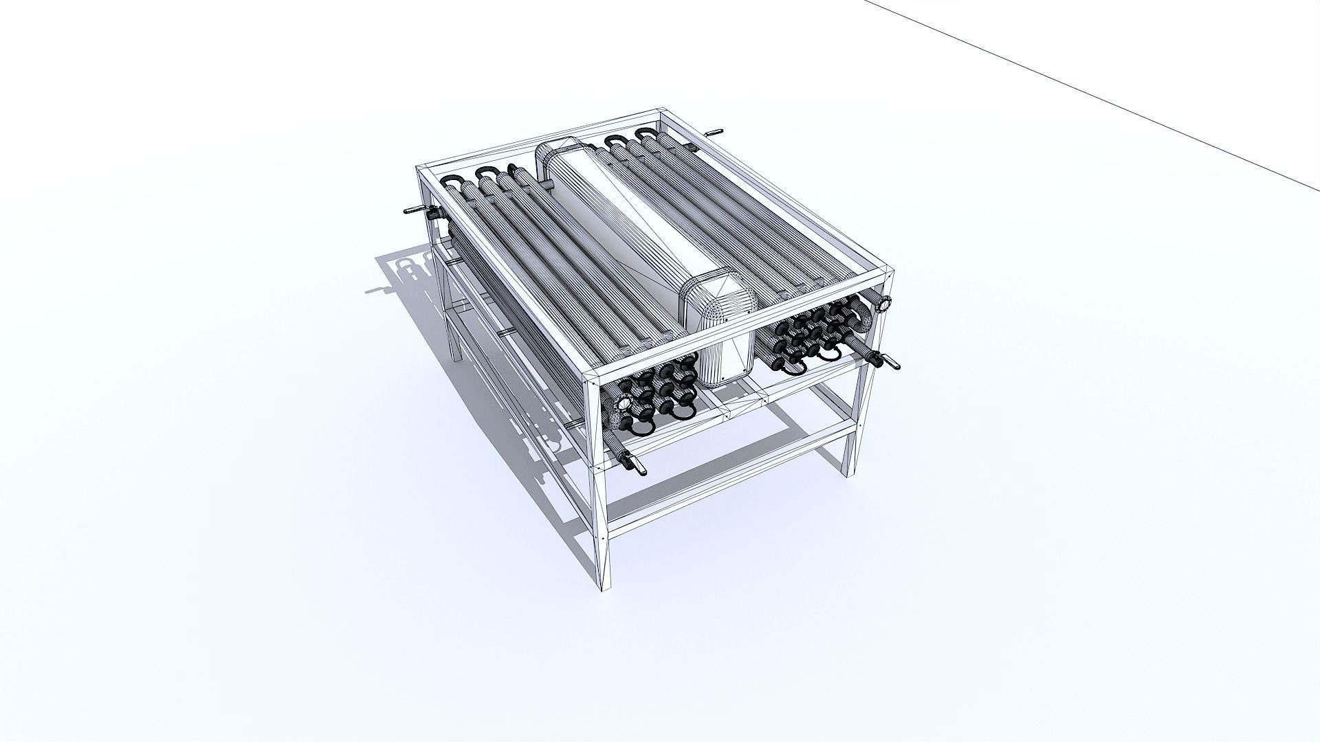 Industrial Machine Set Low-poly 3D model_8